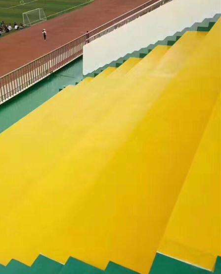 平川球场台阶翻新修补改造